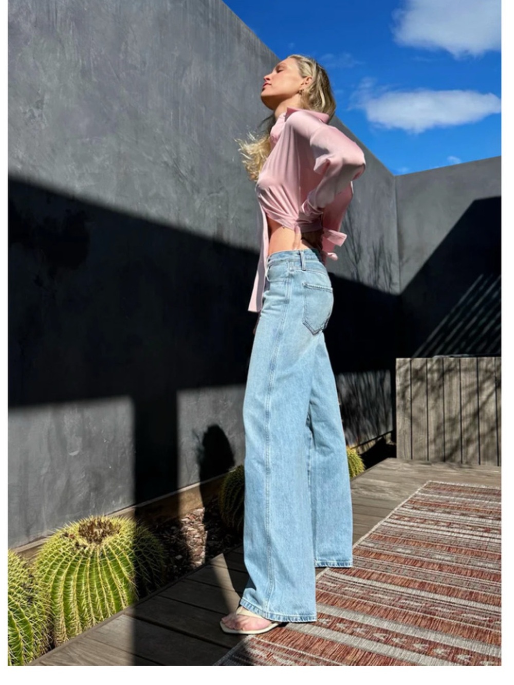 Favorite Daughter The Ollie Ultimate Baggy Wide Leg Jeans in Torre Size 30
